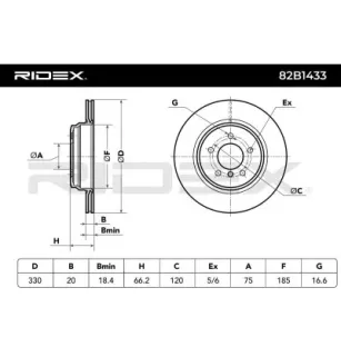 Disque de frein pour BMW- 34216792233, 34216864899, 6792233 6864899