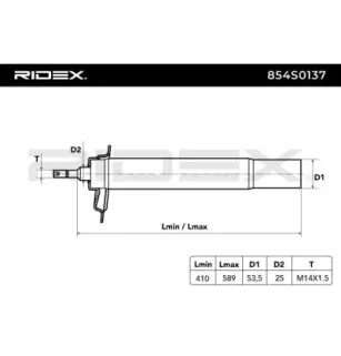 Amortisseur pour BMW- 1093644, 1094041, 1096857, 1096858, 1096861, 1096865, 1096862, 31311093644