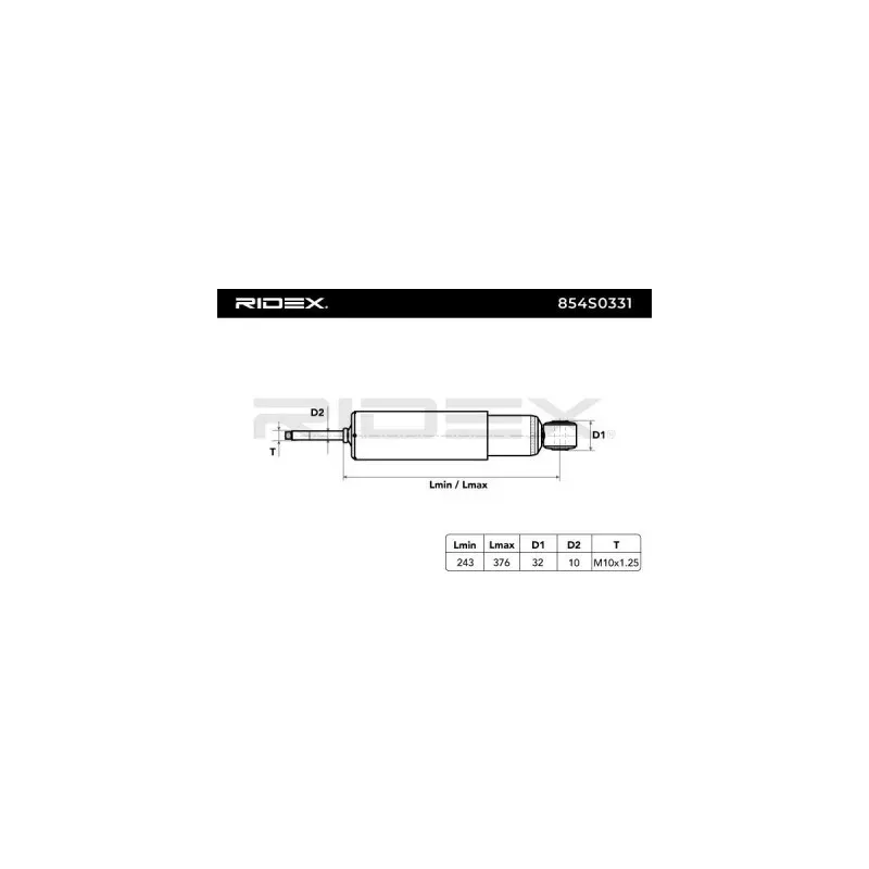 Amortisseur pour OPEL, VAUXHALL- 1961719, 22081311, 22081312, 342020, 344021, 344022, 344217, 344218 344312