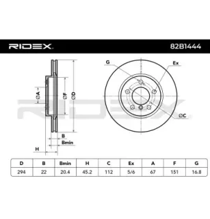 Disque de frein pour BMW BMW (BRILLIANCE)- 34116864439