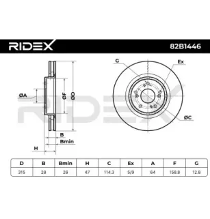 Disque de frein pour HONDA- 42251T1GG00, 45251T1GG00 45251T1GG01