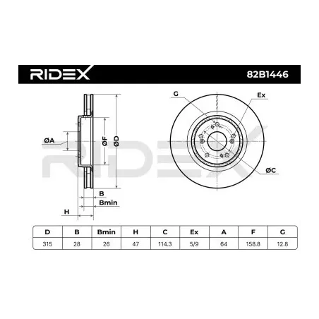 Disque de frein pour HONDA- 42251T1GG00, 45251T1GG00 45251T1GG01