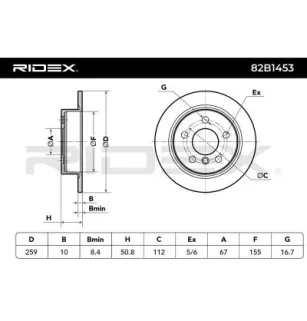 Disque de frein pour MINI- 34216799383 6799383