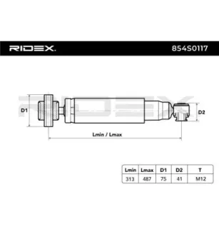 Amortisseur pour MINI, OPEL, RENAULT, VAUXHALL- 344800 22830769