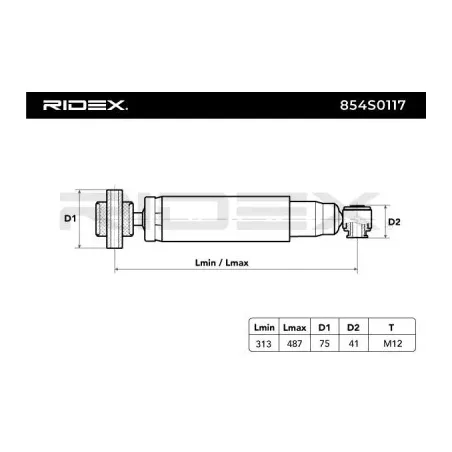 Amortisseur pour MINI, OPEL, RENAULT, VAUXHALL- 344800 22830769