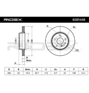 Disque de frein pour MERCEDES-BENZ- 1404230412, 140423041210, 1404230812