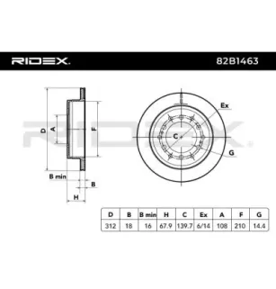 Disque de frein pour TOYOTA- 424310K230 4243160311