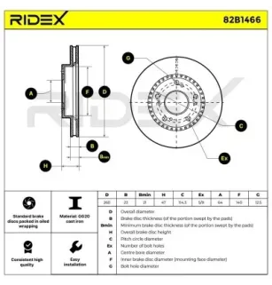 Disque de frein pour HONDA- 45251S30000