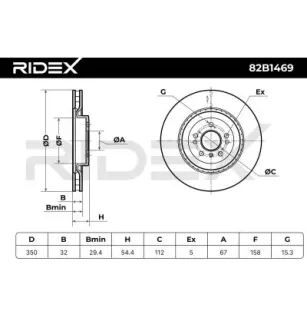 Disque de frein pour MERCEDES-BENZ- 1664210712, 1664211400, A1664210712 A1664211400