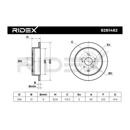 Disque de frein pour LEXUS TOYOTA- 424310E020