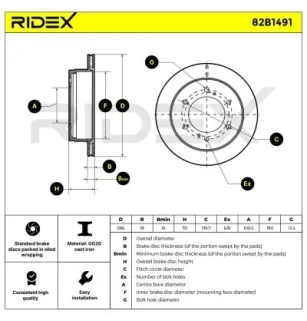 Disque de frein pour NISSAN- 4320632G00 4320632G01