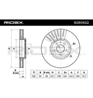 Disque de frein pour VOLVO- 31277342, 31410568, 31471034