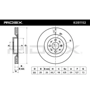 Disque de frein pour LANCIA- 51817217, 51822658, 51857308, 51857309, 51857319