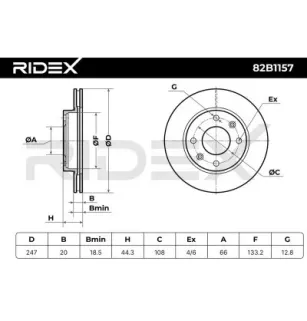 Disque de frein pour CITROËN, PEUGEOT- 424690, 4246A6