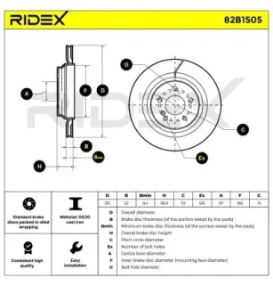 Disque de frein pour MERCEDES-BENZ- 2204230312, 220423031264, A2204230312 A220423031264