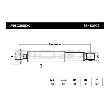 Amortisseur pour FORD- 1085814, 1085815, 1087963, 1087964, 1107059, 1111008, 1112676, 1142747, 1150027