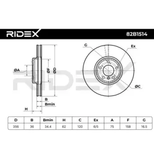 Disque de frein pour BMW- 34116756847