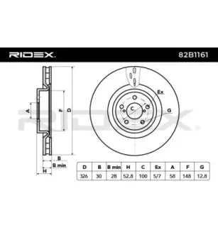 Disque de frein pour SUBARU- 26300FE000, 26300FE001