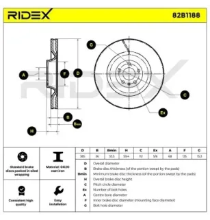 Disque de frein pour AUDI- 4E0615301E, 4E0615301K