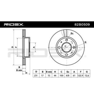 Disque de frein pour HONDA, ROVER- DBP7954, GBD443, GBD90803, GBD90814, GBD90825, XAP88