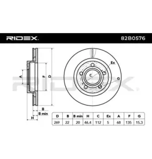 Disque de frein pour AUDI, VAG, VW- 4D0615601B