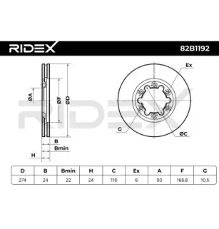 Disque de frein pour FORD, FORD USA, MAZDA, MITSUBISHI- UN1333251