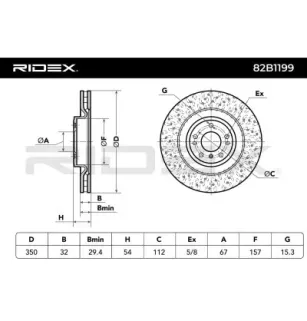 Disque de frein pour MERCEDES-BENZ- 1664211012, 1664211500, A1664211012, A1664211500