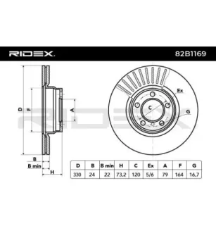 Disque de frein pour BMW- 34116792221