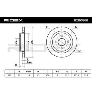 Disque de frein pour FORD- 1661471, 5024175, 5025951, 5030657, 6508247, 6691106, 7204065, 91AX2A315AC, 95GX2A315DA