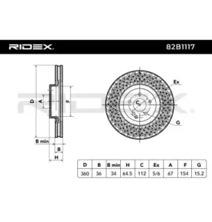 Disque de frein pour MERCEDES-BENZ- 1724210600, 2214211812, 2304210712, A1724210600, A2214211812, A2304210712