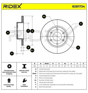 Disque de frein pour IVECO- 2996028 7188080