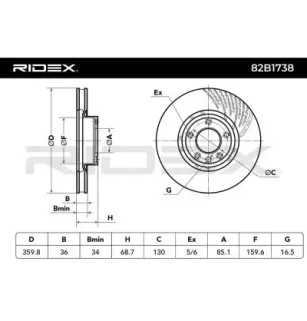 Disque de frein pour PORSCHE, VAG VW- 7P6615301B