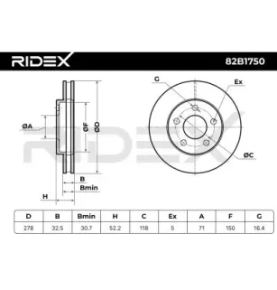 Disque de frein pour BUICK, CADILLAC, CHEVROLET, PONTIAC- 18016199, 18016770 18018860