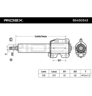 Amortisseur pour MERCEDES-BENZ, VW- 2D0413029 2D0413029B