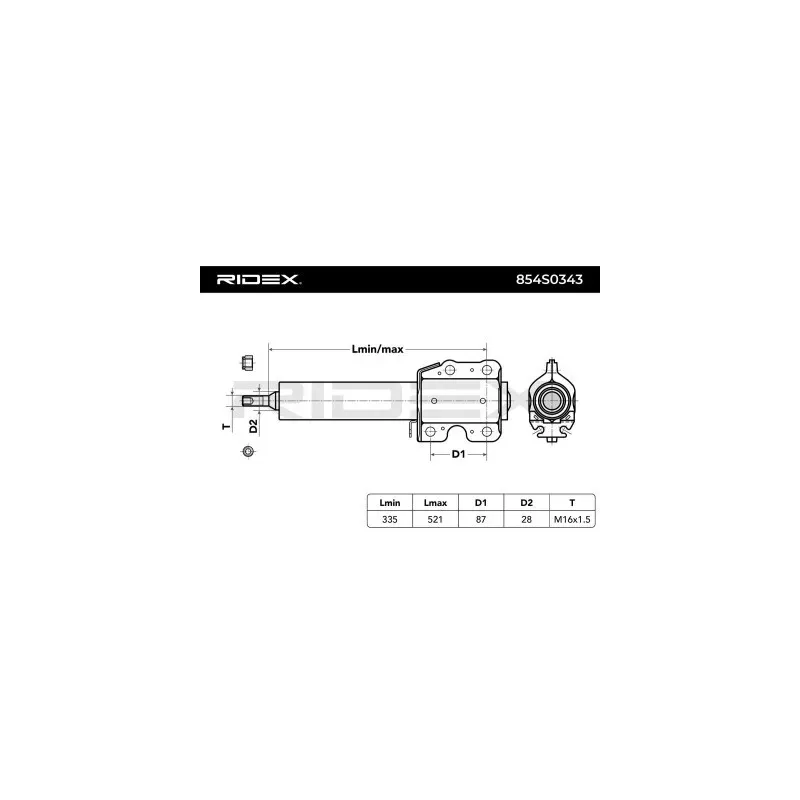 Amortisseur pour MERCEDES-BENZ, VW- 2D0413029 2D0413029B