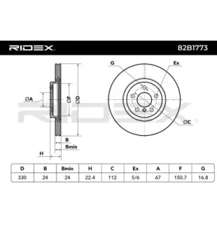 Disque de frein pour BMW- 34106888686, 34106891080, 34116860961, 34116865713, 6860961, 6865713 6891080