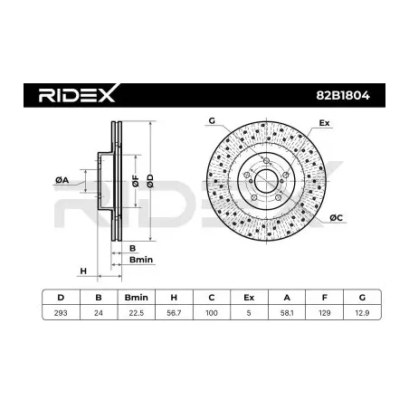 Disque de frein pour SUBARU TOYOTA- SU00300586