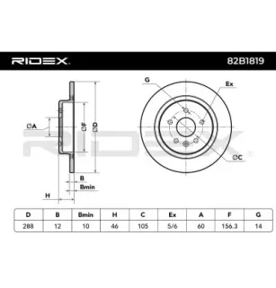 Disque de frein pour OPEL- 13509120 13515914