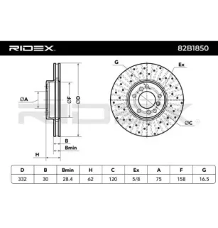 Disque de frein pour BMW- 34116750713, 34116756045, 34116765457, 34116766036, 34116794300 34116859679