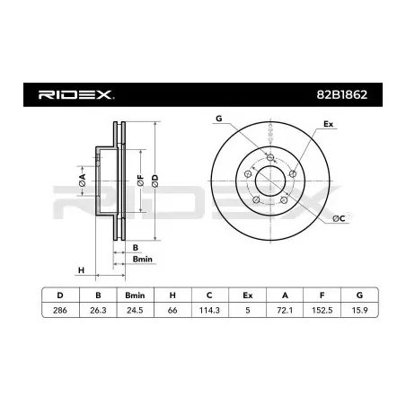 Disque de frein pour FORD USA- 3765157, 3903349, 4028301