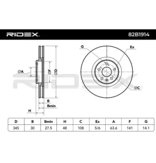 Disque de frein pour VOLVO- 31400568, 314005680, 31471752, 314717520 32300811