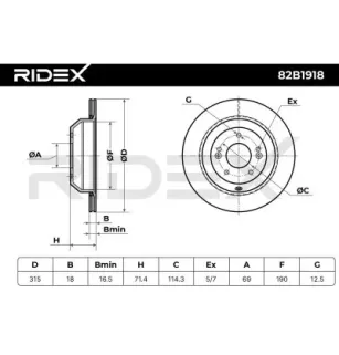 Disque de frein pour HYUNDAI, KIA- 58411C5700 S58411C5700