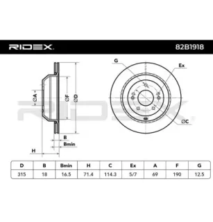 Disque de frein pour HYUNDAI, KIA- 58411C5700 S58411C5700