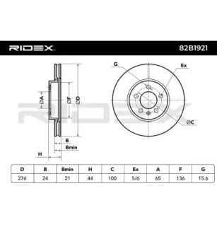 Disque de frein pour AUDI, SEAT, SKODA, VW- 2Q0615301H 2QB615301E