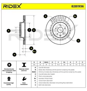 Disque de frein pour NISSAN- 43206JL00A