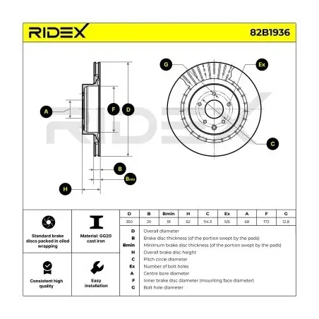 Disque de frein pour NISSAN- 43206JL00A