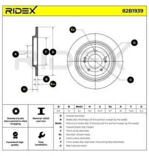 Disque de frein pour HYUNDAI KIA- 58411D7700