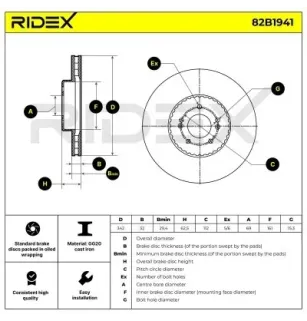 Disque de frein pour MERCEDES-BENZ MERCEDES-BENZ (BBDC)- A0004212812