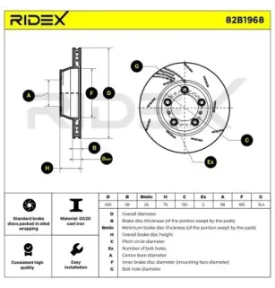 Disque de frein pour PORSCHE- 298615602A 97035240400