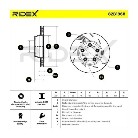 Disque de frein pour PORSCHE- 298615602A 97035240400